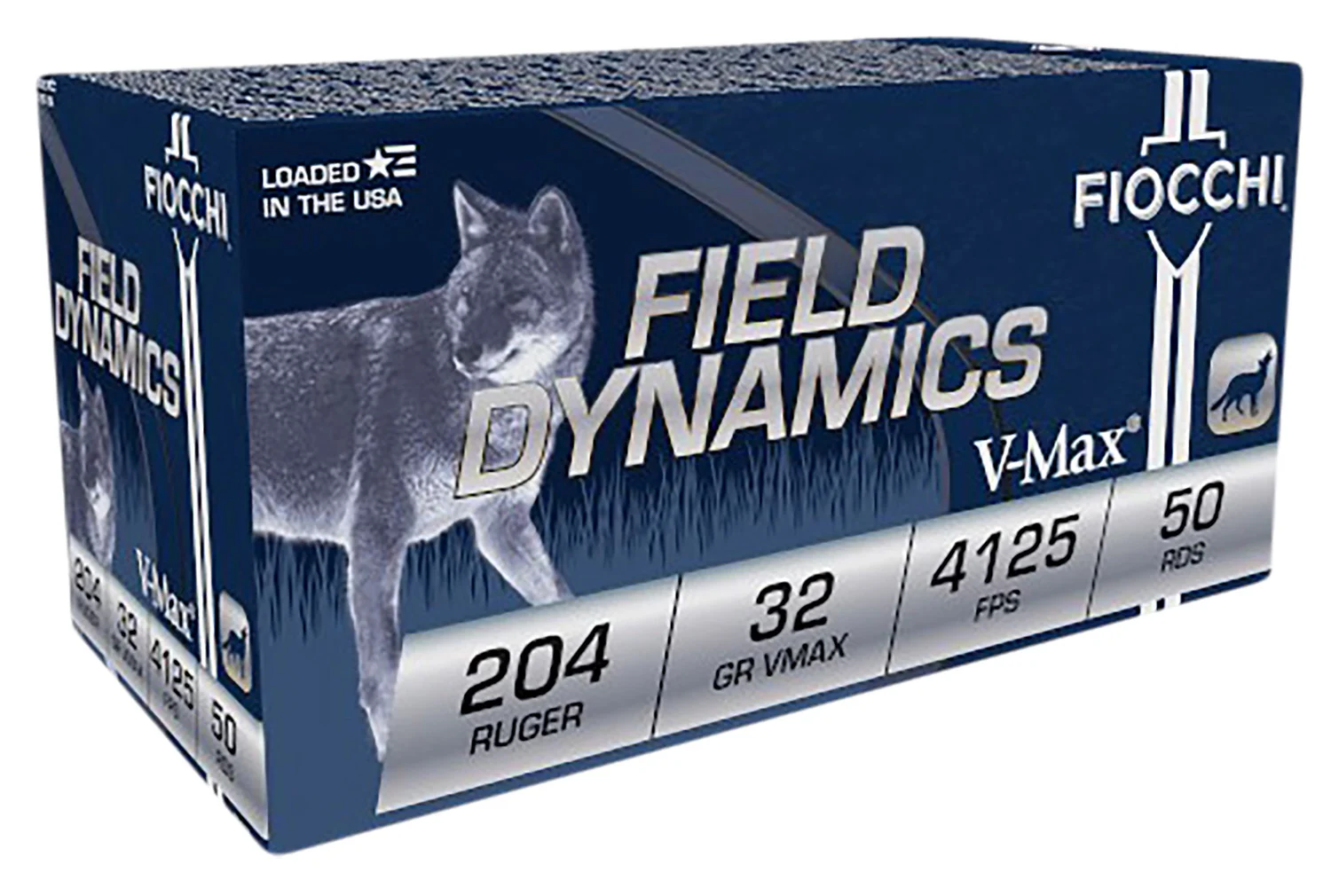Fiocchi .204 Ruger 32gr HORNADY V MAX Brass – 50rd