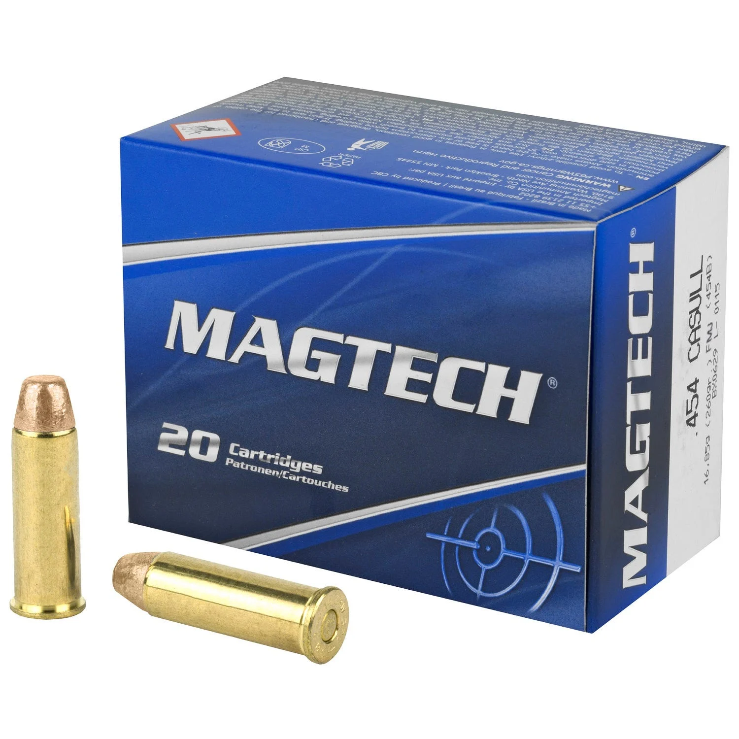Magtech Ammunition .454 Casull 260gr FMJ – 20rd